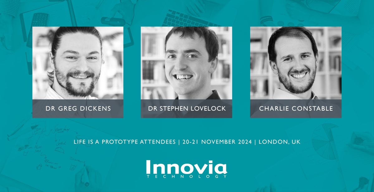 Dr Greg Dickens, Dr Stephen Lovelock and Charlie Constable are Innovia Technology's attendees at GIF 2024.